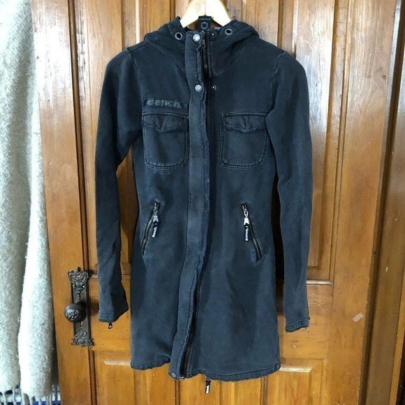 BENCH Distressed Zippered Long  Sweater - Picture 1 of 13